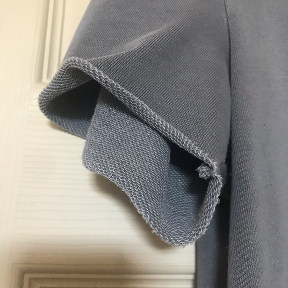 H&M Grey Short Sleeve Tie Cropped Sweatshirt S - Picture 5 of 6
